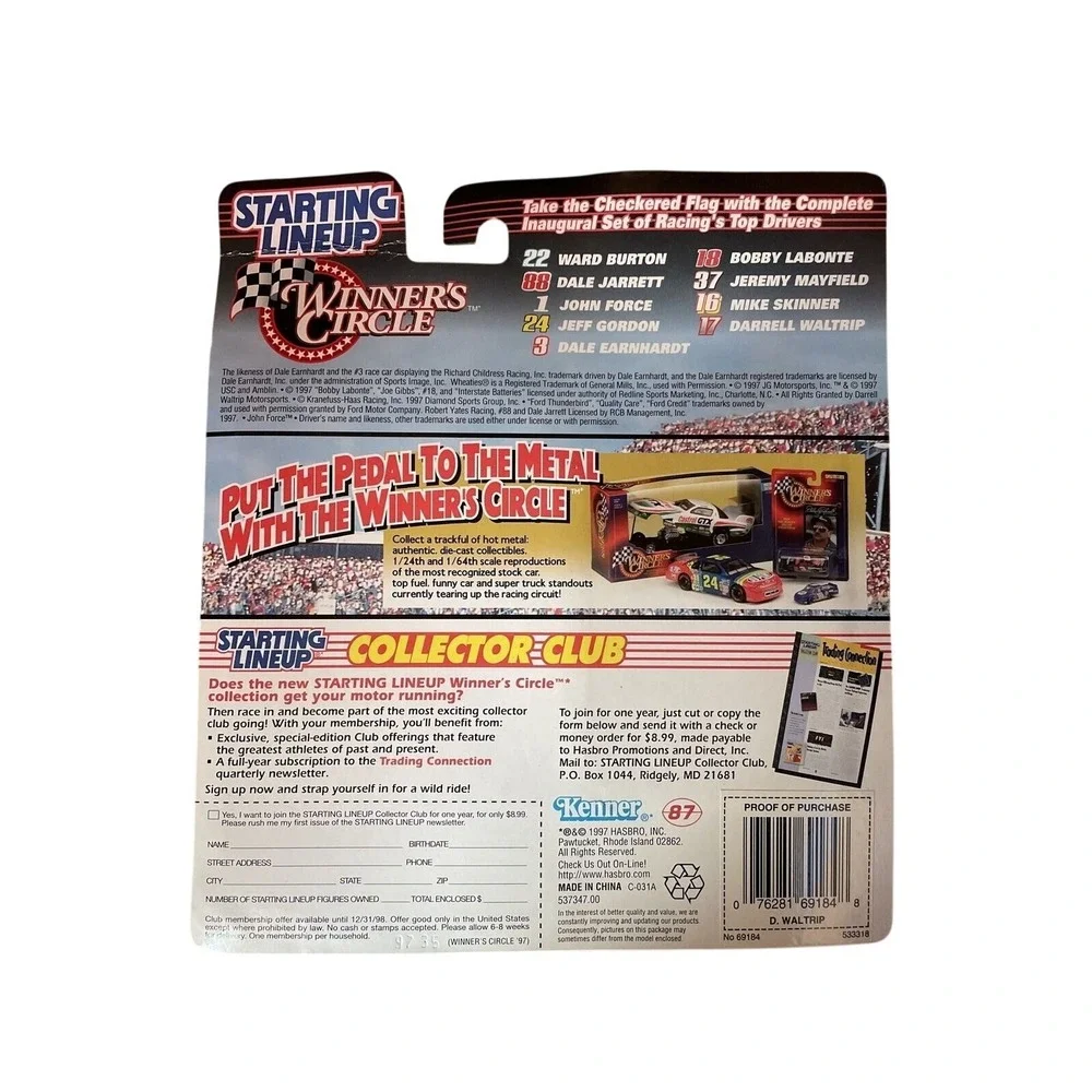 Darrell Waltrip Starting Lineup Figure Winners Circle 1997 With Card Helmet‎